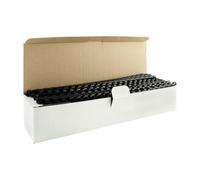 Canutillo q-connect redondo 8 mm plastico negro capacidad 40 hojas caja de 100 unidades