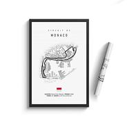 Canvas Afdruk Retro Formule 1 Imola Monaco Monza Track Circuit Canvas Print F1 Wall Art Nordic Poster Esthetische Motorsport Racing Room Decor 21X30Cm Geen Frame