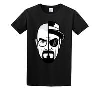 Canvas Breaking Bad Painting Walter White Unisex 100% Cotton Short-Sleeve T-Shirts Black S