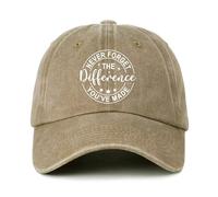 Canvas Cap Nunca Olvides La Diferencia Que Has Hecho Trucker Hat Estilo Streetwear Snapback Cap Ajustables Driver Caps For Travel Running Tennis 55-59Cm