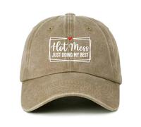 Canvas Cap Un Desastre, Solo Hago Lo Mejor Que Puedo Driver Caps Retro Snapback Cap Lavando Vaqueros Gorra De Sol Papá For Travel Running Exteriores 55-59Cm