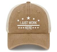 Canvas Cap Yo Solo Trabajo Aquí Baseball Caps Lavando Vaqueros Snapback Cap Transpirable Dad Hat For Pesca Trabajo Travel 55-59Cm