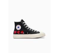 Canvas Converse x Comme des Garçons PLAY Chuck 70 Multi Heart Zapatillas Altas en Negro/rojo Riesgo, Talla EU 40 Negro/rojo Riesgo EU 40