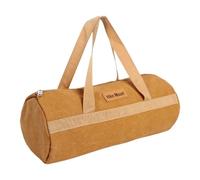 Canvas Duffle Bag, Sturdy Travel Pouch, Weekender Duffel, Leisure Cylinder Design, Spacious Interior, (14.17 * 7.08in), Perfect For Camping, Ideal For Traveling, Overnight Trips