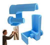 Canvas Holder, Painting Canvas Roll Clamp, 3.93 Inches Rhinestone Cloth Artwork Clip, Table Mount for Exhibition Studio Gallery Home Classroom Workshop, Blue, White