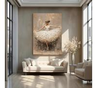 Canvas Painting Ballerina Painting Poster Print Ballerina Wall Art Large Modern Aesthetic Painting for Living Room Decor 70x120cm（28x47inch) InternalFrame