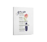 Canvas Poster Psalm 139 14, Inspirational Bible Quote Wall Art, “Wonderfully Made” Scripture Print for Living Room, Bedroom, Office(Framed,08x12inch(20x30cm))