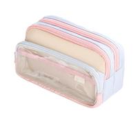 Canvas Stationery Pouch Organizer | Stylish Zipper Pencil Case With 3 Compartments, Durable Pen And Stationery Storage For Students, Kids, Teens, Adults, Boys, Girls, Men, Women, And Everyday Use