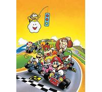 Canvas Lienzo Impreso de Super Mario Kart (Retro) 30 x 40 cm, Madera, 30 x 40 x 1.3 cm