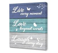 Canvas Wall Art Live Laugh Love Quote Print Inspirational Home Decor for Living Room(Unframed,16x24inch(40x60cm))