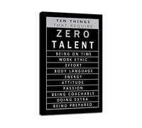 Canvas Wall Art Ten Things That Require Zero Talent Motivational Entrepreneur Quote Success Print for Home Office Decor(Unframed,16X24inch(40X60cm))