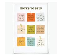 Canvas Wall-Art Uplifting Affirmations Motivational Quotes for Teen Room Mindfulness Dorm Decor Wellbeing(Unframed,12x18inch(30x45cm))