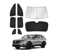 Canvcle Parasol para Honda CRV 2023-2025 2026 CR-V, accesorios para parabrisas, parasol lateral y trasero, protección de privacidad, mantiene el vehículo fresco, color negro, 8 unidades