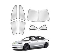 Canvcle Parasol para Tesla Model 3 2016-2024, Accesorios para Parabrisas, Parasol Lateral y Trasero, protección de privacidad, Mantiene el vehículo Fresco, 7 Unidades