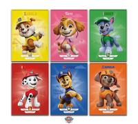 canvea Juego de pósteres de la Patrulla Canina, decoración de pared para habitación infantil, idea de regalo para niños, 6 pósteres A4 (Chase, Marshall, Rubble, Skye, Rocky y Zuma)