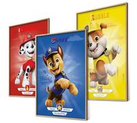 Canvea - Juego de pósteres de la Patrulla Canina - Decoración de pared para habitación infantil - Idea de regalo para niños - 3 pósteres A4 (Chase, Marshall y Rubble)