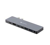 CANYON Adaptador de concentrador USB C 8 en 1 para MacBook Pro y Air, estación de acoplamiento de entrega de energía de carga y sincronización con puertos Thunderbolt 3 tipo C, USB 3.0, HDMI 4K y