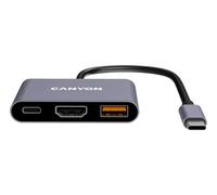 Canyon Adaptador USB-C Hub 3 en 1 con HDMI, USB-A y 100 W Power Delivery