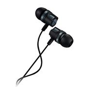 CANYON Auriculares estéreo con micrófono, Sonido de Graves Profundos, cableado en la Oreja, Longitud del Cable 1,2 m (Negro/Rojo)