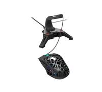 Canyon Bungee WH100 - Ratón para videojuegos (2 en 1, 4 USB, luz LED), color negro y rojo