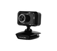 CANYON CNE-CWC1 1.3MP 1600 x 1200Pixeles USB 2.0 Negro cámara Web - Webcam (1,3 MP, 1600 x 1200 Pixeles, 30 pps, USB 2.0, Negro, Clip/Soporte)