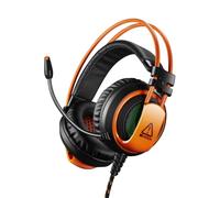 CANYON GH-5A - Auriculares para Videojuegos (2 x 3,5 mm, Corax LED Trasero), Color Naranja