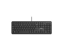 CANYON HKB-20 Velvet Wired Keyboard tamaño completo 104 teclas, conmutadores mecánicos silenciosos, 13 teclas multimedia, USB, ergonómico, cable de 1,5 m, negro