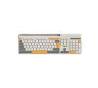 CANYON HKB-W03 Teclado Inalámbrico Beige 2.4GHz Tamaño Completo 105 Teclas Diseño Delgado Ergonómico Interruptor de Tijera Teclas Multimedia Batería AAA