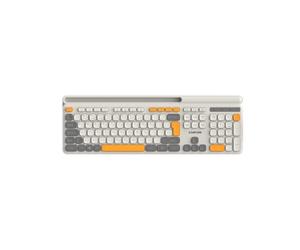 CANYON HKB-W03 Teclado Inalámbrico Beige 2.4GHz Tamaño Completo 105 Teclas Diseño Delgado Ergonómico Interruptor de Tijera Teclas Multimedia Batería AAA