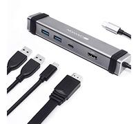 CANYON - Hub USB Tipo C - Dock 4-en-1, Adaptador Docking Station Multi Puertos, Puerto de Carga USB Tipo A 3.0, HDMI 4K, Carga y Transferencia de Datos Ultra rápida, Soporte para PC y MacBook