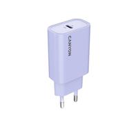 CANYON OnCharge 30CL 30W USB-C Wall Charger, Power Delivery Fast Charging, 1 puerto EU Plug Power Adapter Compact Travel Charger, Purple