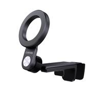 CANYON OnGrip 11 - Soporte magnético para teléfono móvil con soporte de clip, compatible con MagSafe, 17 imanes N52, incluye 2 anillos magnéticos, color negro