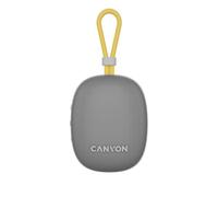 CANYON OnMove 12 Altavoz Inalámbrico Portátil 5W IPX7 Impermeable Bluetooth 5.3 TWS Estéreo Emparejamiento 12 Horas Tiempo de Reproducción USB C Carga Rápida 1200mAh Batería Gris
