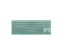CANYON OnType 10 - Teclado mecánico de bajo perfil TKL, con cable, USB-C, retroiluminación blanca, 19 modos, interruptor silencioso, teclas multimedia, diseño EN, verde