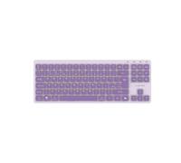 CANYON OnType 10 - Teclado mecánico de bajo perfil TKL, con cable, USB-C, retroiluminación blanca, 19 modos, interruptor silencioso, teclas multimedia, diseño EN, morado