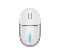 Canyon Ratón inalámbrico OnClick 24, Bluetooth 5.1 y 2,4 GHz, batería recargable de 500 mAh, clic silencioso, 1200 ppp, USB-C, ambidiestro, 4 botones, transparente/blanco