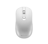 CANYON Ratón inalámbrico Recargable de 2,4 G con Sensor Pixart, alcachofa con Interruptor silencioso para Llaves derechas, izquierdas, Mouse de Carga con dpi de hasta 1600 y 4 Teclas (Perla Blanca)