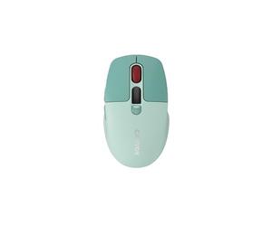 CANYON Ratón MW-26 LCD Silent Dual Mode ligero, diseño ergonómico, DPI 800-2400, tasa de sondeo de 125 Hz, aceleración de 10 G, color verde inalámbrico