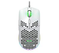 Canyon - Ratón para Gaming Puncher con Cable y 7 Botones Programables - Ligero, con Sensor Óptico Pixart, dpi Ajustables hasta 4200, Cable Ultra-Trenzado de 1,65 m, Blanco