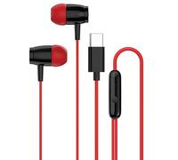 CANYON SEP-5 Auriculares con cable USB tipo C, cable de 1,2 m - Sonido estéreo de graves profundos, controladores de 10 mm | Control en línea para reproducción/pausa y salto de pista | 3 tamaños de