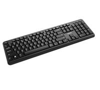CANYON Teclado Inalámbrico KB-W01 - Negro Ergonómico Teclado Recargable con Reposamuñecas y Receptor USB para Windows y MacOS