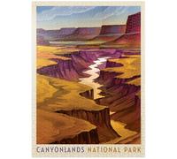 Canyonlands National Park: River View, póster vintage, rompecabezas de 1000 piezas premium para adultos