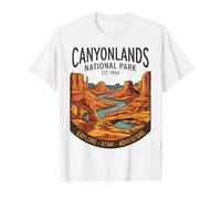 Canyonlands National Park Utah Vintage Retro Paisaje Insignia Camiseta