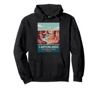 Canyonlands National Park Vintage Camping Senderismo Hombres Mujeres Sudadera con Capucha