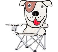 CAO C.A.O. -Fauteuil pliant Enfant en Tube Acier-Toile Polyester 600D-CHIEN-Longueur 33 cm-Largeur 33cm-Hauteur H63 assise H22 cm Sillas/Mesas, Niño, Transparent, 63x22x33cm