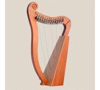 Caoba Lyre Harp Tono Ajustable para Principiantes, Arpa de Lira con Bolsa de Concierto Llave de Ajuste Tela de Limpieza, Arpa de Palanca Viajar(Log -15 strings)