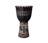 Caoba Yembé 10/12 Pulgadas Percusión Tambor de Piel de Cabra Tambor Djembe para Niños Djembe Drum Tallado Pintado a Mano Camping(Standard 10-inch G)