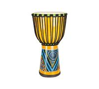 Caoba Yembé 10/12 Pulgadas Percusión Tambor de Piel de Cabra Tambor Djembe para Niños Djembe Drum Tallado Pintado a Mano Camping(Standard 12-inch F)