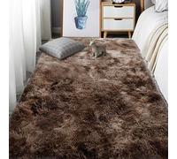 CAOBAOF Alfombras Infantiles 190 x 320 cm Diseño Tie Dye Sheepskin Rug Cordero Diseño Moderno para Dormitorio, Comedor, Pasillo y Habitación Juvenil, Marrón