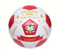 CAODAI Balón de fútbol tamaño 5 para jóvenes y adultos, práctica de entrenamiento en interiores, regalo temático de Navidad para niños con 1 bolsa de red y 2 agujas (blanco)